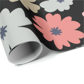 Muster Blume Farblich Vintag Geschenkpapier (Rolleneckpunkt)