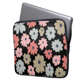 Muster Blume Farblich Vintag Laptopschutzhülle (Vorderseite Links)