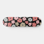 Muster Blume Farblich Vintag Skateboard (Horizontal)