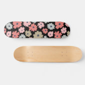 Muster Blume Farblich Vintag Skateboard (Horizontal)
