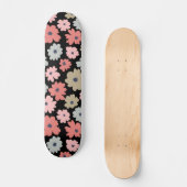 Muster Blume Farblich Vintag Skateboard (Vorderseite)