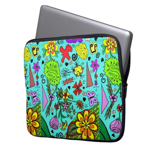 Muster, Blume Laptopschutzhülle (Vorderseite Links)