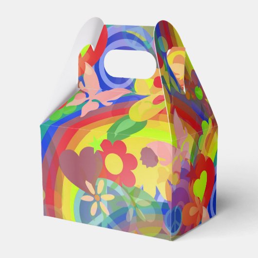 Muster - Blume Power + Text Geschenkschachtel (Rückseite)