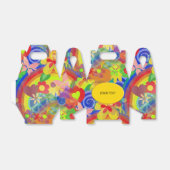 Muster - Blume Power + Text Geschenkschachtel (Ungefaltet)