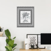 Muster Blume Zuhause Apartment Geschenk Poster (Heimbüro)