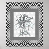 Muster Blume Zuhause Apartment Geschenk Poster (Vorne)