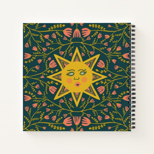 Muster Boho Niedlich Notizblock (Rückseite)