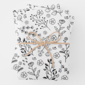 Muster botanische und wilde Blume Geschenkpapier Set (Beispiel)