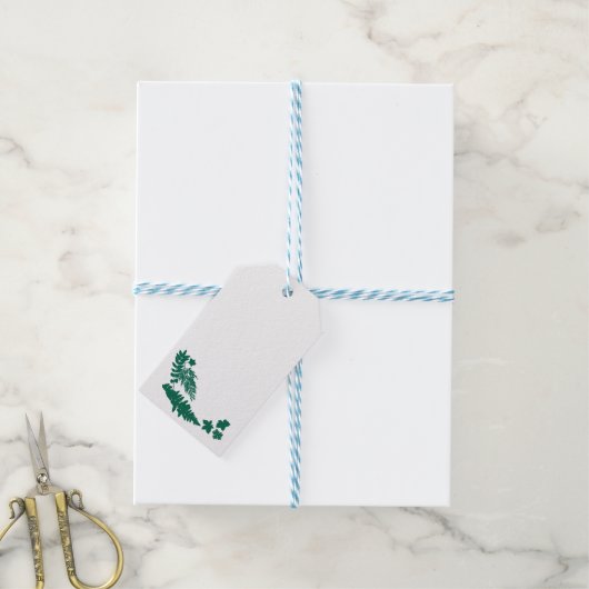 Muster botanischer Impressionen Geschenkanhänger (Mit Garn)