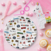 Muster Boy Name Choo Choo Kindergeburtstag Pappteller (Party)