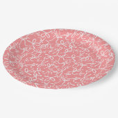 Muster-Brautparty für Niedliche Pink-Bögen Pappteller (Schrägansicht)