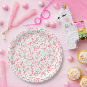 Muster-Brautparty für Niedliche Pink-Bögen Pappteller