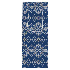 Muster Bright Blue & White Snow Formen Geschenktüte Für Weinflaschen
