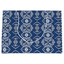 Muster Bright Blue & White Snow Formen Große Geschenktüte