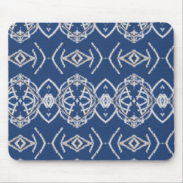Muster Bright Blue & White Snow Formen Mousepad
