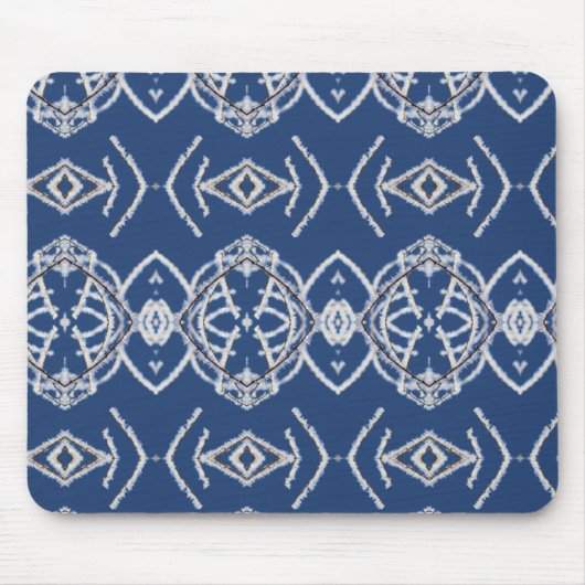 Muster Bright Blue & White Snow Formen Mousepad (Vorne)