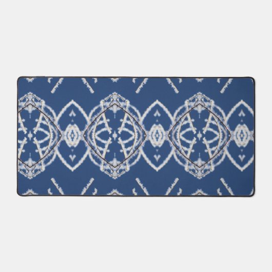 Muster Bright Blue & White Snow Formen Schreibtischunterlage (Vorderseite)