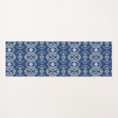 Muster Bright Blue & White Snow Formen Yogamatte (Vorderseite (Horizontal))