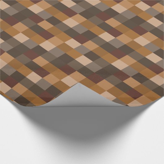 Muster Browns Pixelated Geschenkpapier (Ecke)