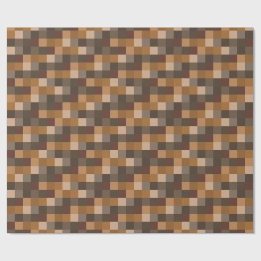 Muster Browns Pixelated Geschenkpapier (Flach)