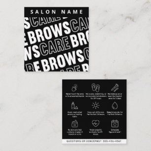 Muster Brows Aftercare PMU Brow Instructions Quadratische Visitenkarte