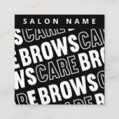 Muster Brows Aftercare PMU Brow Instructions Quadratische Visitenkarte (Vorderseite)