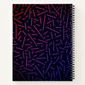 Muster bunt Linien Notebook Notizblock (Rückseite)