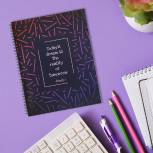 Muster bunt Linien Notebook Notizblock