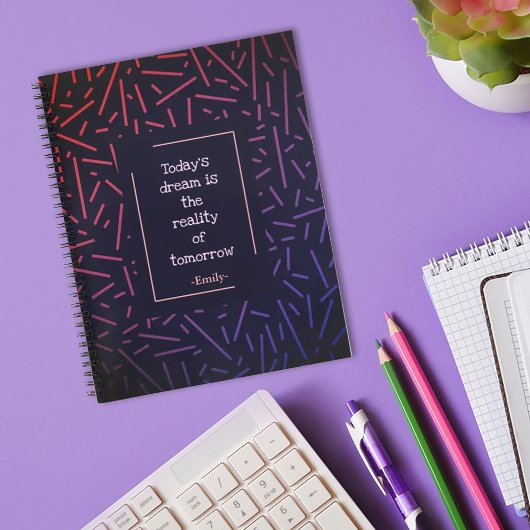 Muster bunt Linien Notebook Notizblock