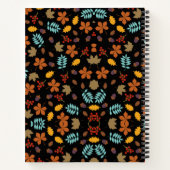 Muster bunten Herbstblätter Notebook Notizblock (Rückseite)