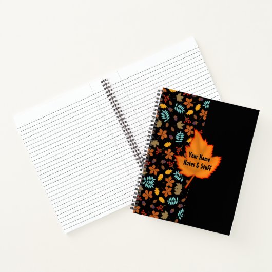 Muster bunten Herbstblätter Notebook Notizblock (Innenseite)