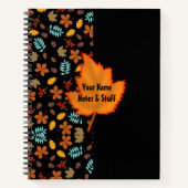 Muster bunten Herbstblätter Notebook Notizblock (Vorderseite)