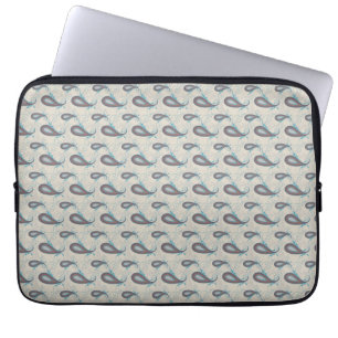 Muster Champagne Paisley Laptopschutzhülle