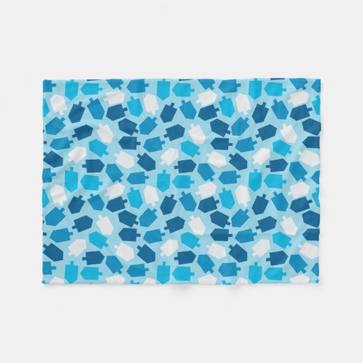 Muster Chanukkas Chanukah Driedel Fleecedecke (Vorderseite (Horizontal))