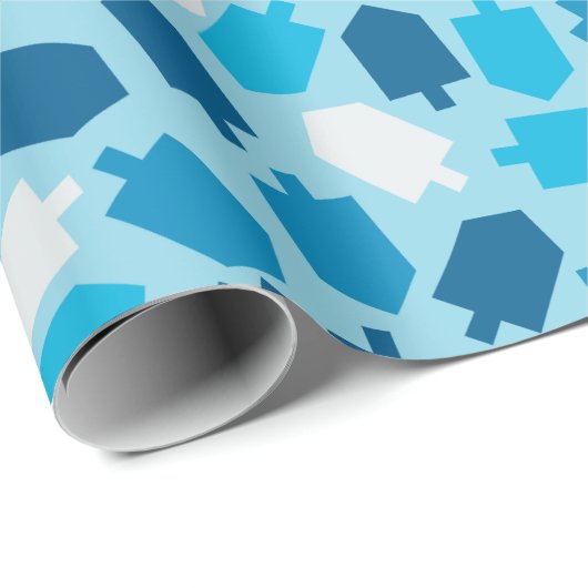 Muster Chanukkas Chanukah Driedel Geschenkpapier (Rolleneckpunkt)
