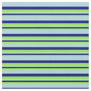 Muster Chartreuse, Blue und Light Blue Stoff
