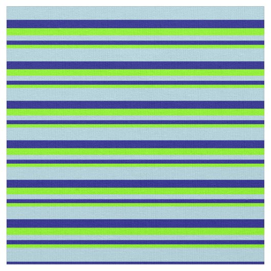 Muster Chartreuse, Blue und Light Blue Stoff (Nahaufnahme)