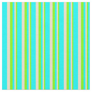 Muster Chartreuse, Tan und Cyan Lined/Striping Stoff