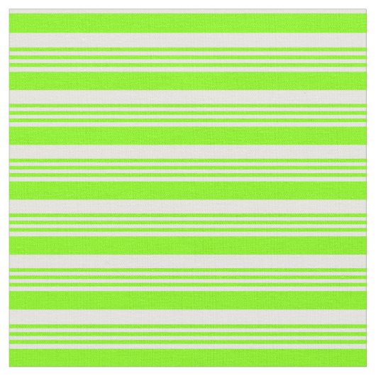 Muster Chartreuse und White Lines/Stripes Stoff (Nahaufnahme)