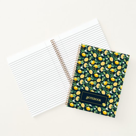 Muster Citrus Lemon Spiral Notebook Notizblock (Innenseite)