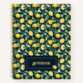 Muster Citrus Lemon Spiral Notebook Notizblock (Vorderseite)