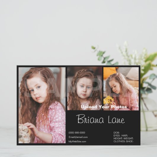 Muster Comp Kopfschuss Kinder Zed (Stehend Vorderseite)