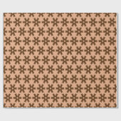 Muster Cream Brown Minimal Muster Geschenkpapier (Flach)