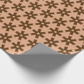 Muster Cream Brown Minimal Muster Geschenkpapier (Ecke)