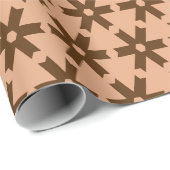 Muster Cream Brown Minimal Muster Geschenkpapier (Rolleneckpunkt)