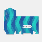 Muster - Cyan Blau + Ihr Text Geschenkschachtel (Ungefaltet)