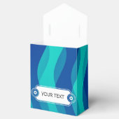 Muster - Cyan Blau + Ihr Text Geschenkschachtel (Geöffnet)