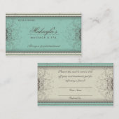 Muster-Damask Elegante Referenzkarten Empfehlungskarte (Vorne/Hinten)