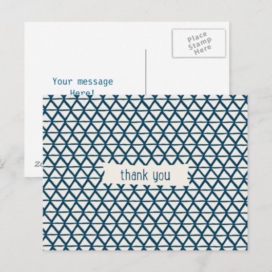 Muster danke Ihnen Postkarten (Vorne/Hinten)