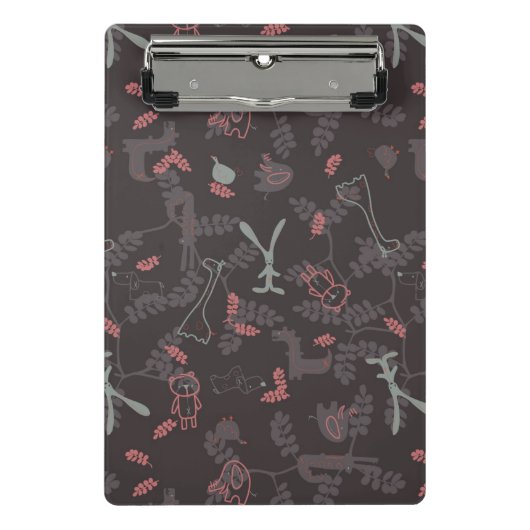 Muster, das Babytiere 1 anzeigt Mini Klemmbrett (Vorderseite)